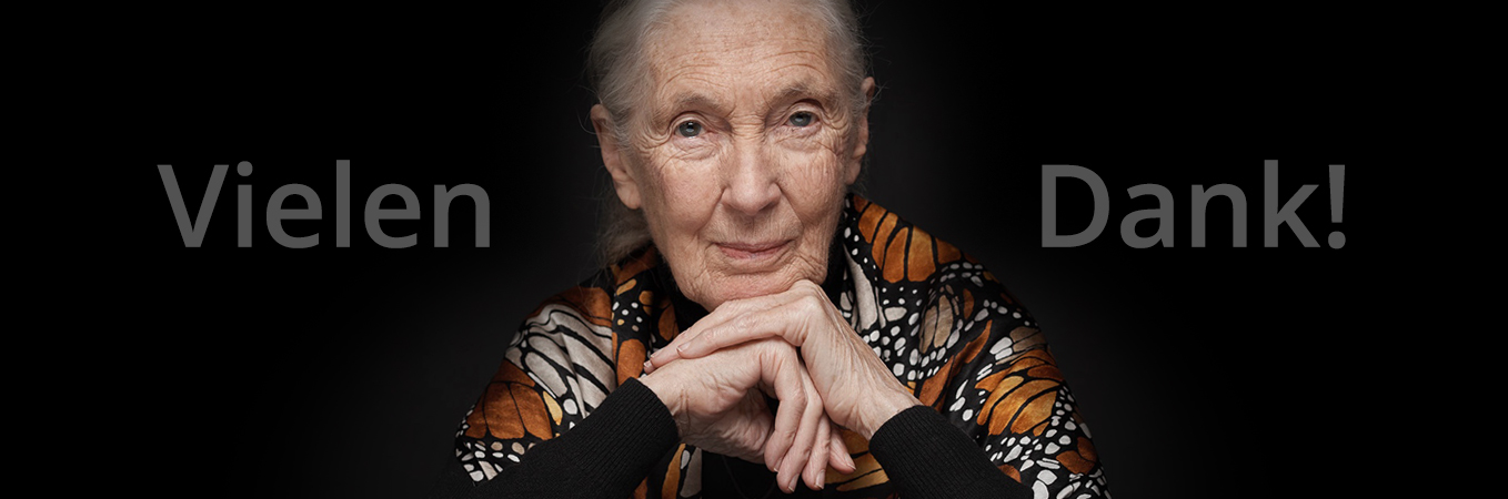 Jane Goodall sagt Danke!
